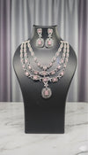 Luxe Layered AD Necklace (Pink)