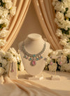 Diva AD Necklace (Pink and Mint Green)