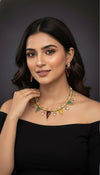 Zarina Polki Necklace (Multi-Colour)