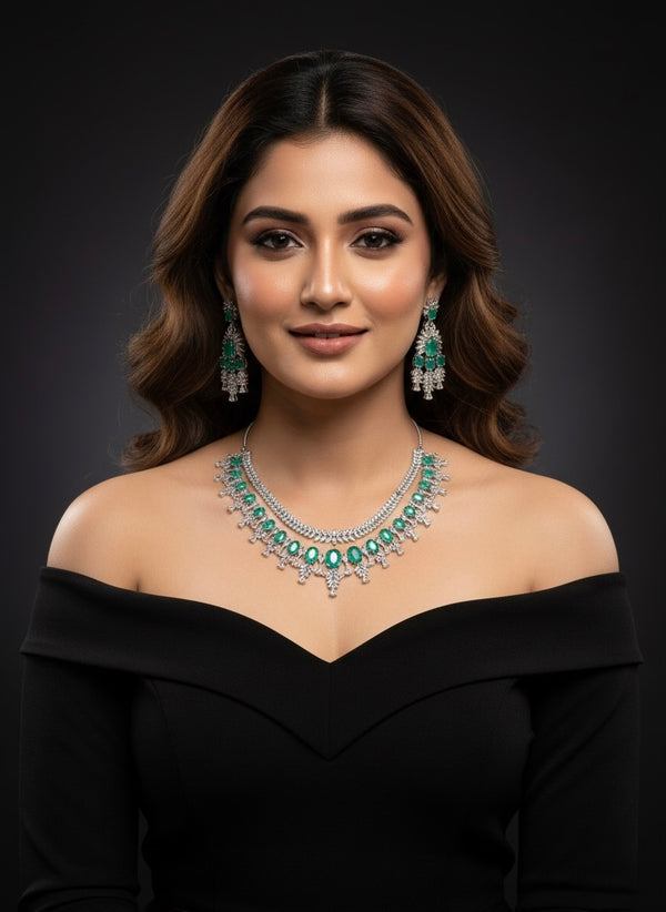 Lustre AD Necklace (Mint Green)