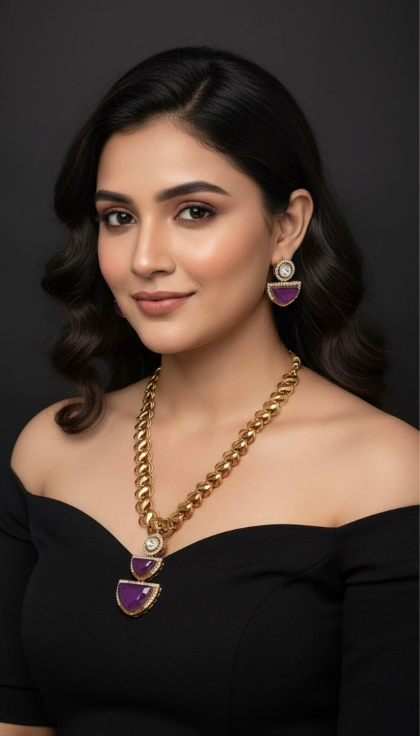 Diora AD Necklace (Purple)