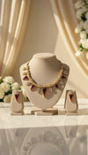 Zarina Polki Necklace (Wine)