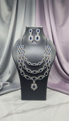 Luxe Layered AD Necklace (Blue)