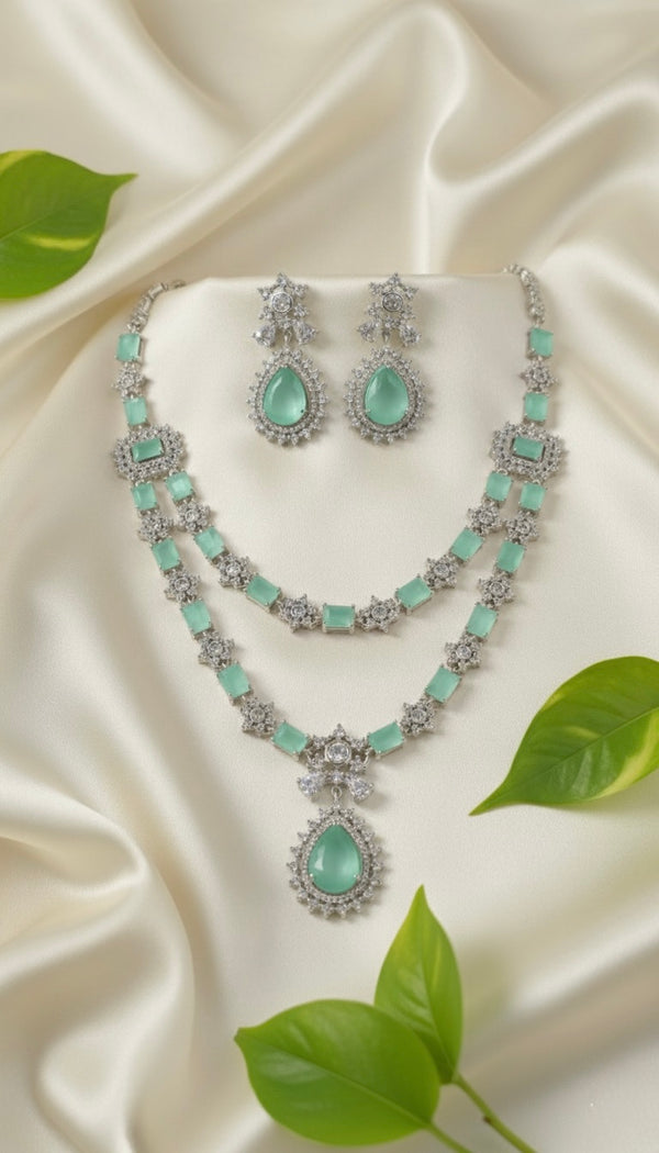 Regal Tier AD Necklace (Mint Green)