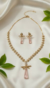 Blush Drop AD Necklace (Peach)