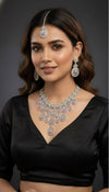 Royal Bloosom AD Necklace (Pink)