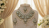 Rajwada Bridal Kundan Necklace (Green and White)