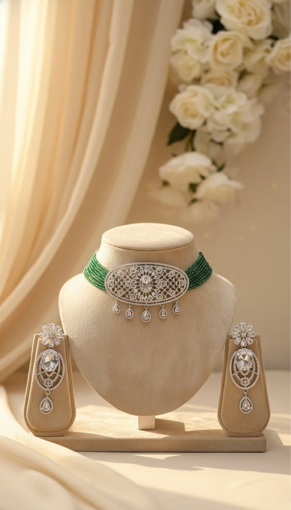 Amira AD Chokar Set (Green)