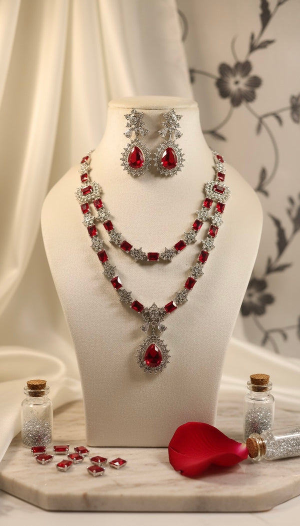 Regal Tier AD Necklace (Red)