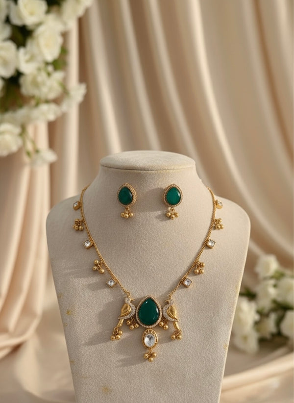 Aira Kashmiri Necklace (Green)