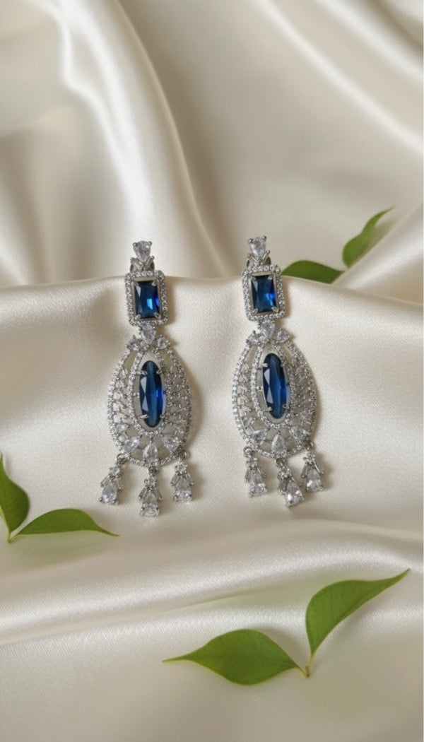 Blue Mirage AD Earrings