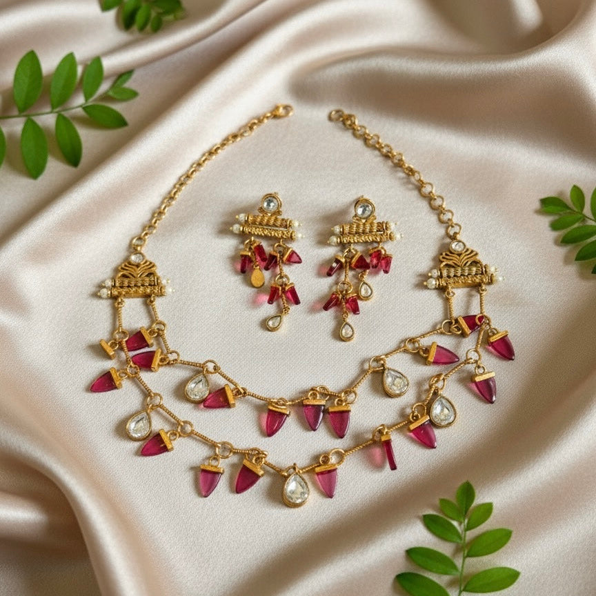Ruby AD Necklace(Pink)