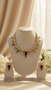Zarina Polki Necklace (Multi-Colour)
