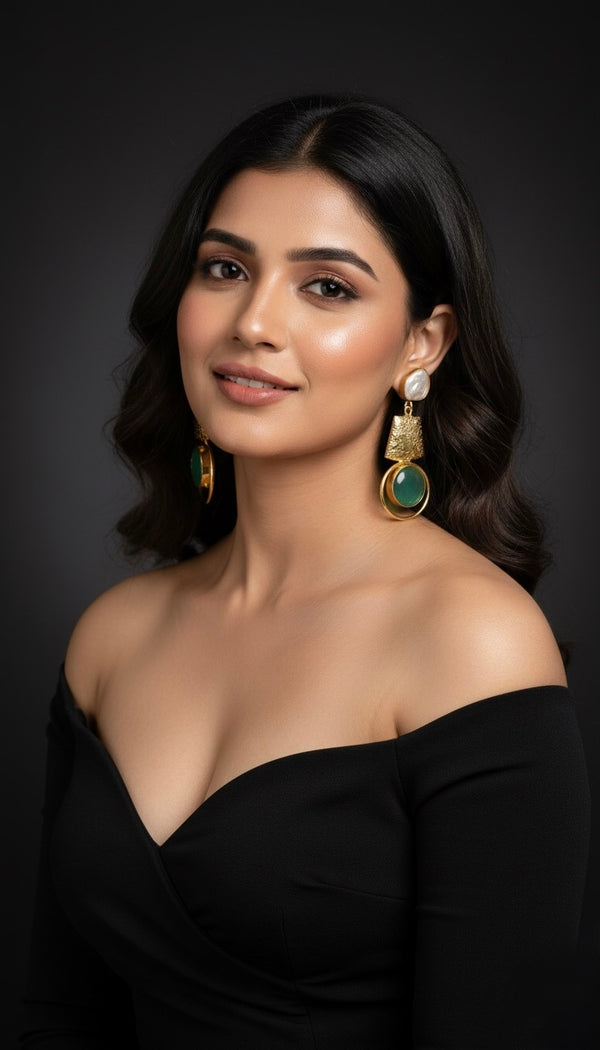 Lara Hasli Earrings (Mint Green)