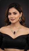 Naira Kundan Necklace (Wine)