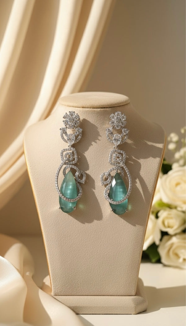 Shine AD Earrings (Mint Green)