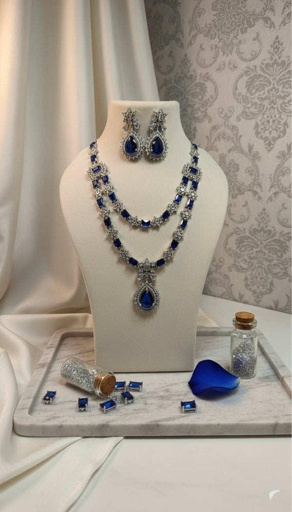 Regal Tier AD Necklace (Blue)