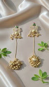 Lotus Kashmiri Earrings (Green- Multi)