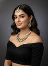 Ravina Kundan Necklace (Green and Pink)