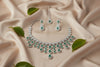 Royal Bloosom AD Necklace (Mint Green)