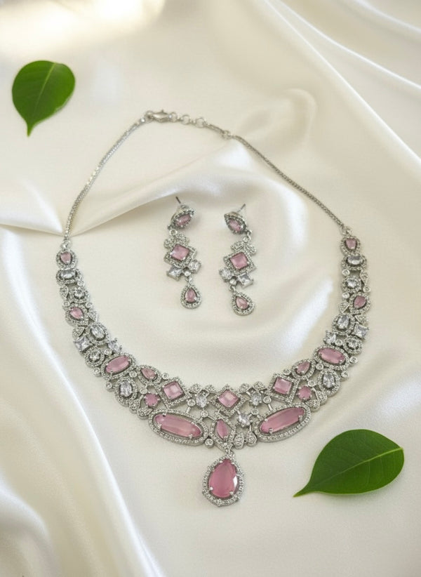 Mira AD Necklace (Pink)