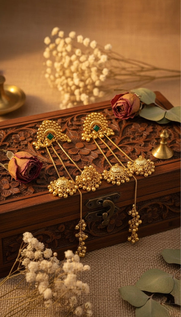 Afsana Kashmiri Earrings (Green)