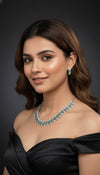 Luxe Line AD Necklace (Mint Green)