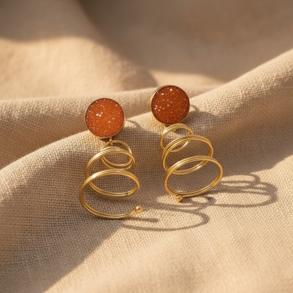 Loop Earrings (Orange)