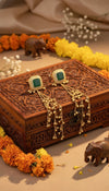 Saanvi Kashmiri Earrings(Green)