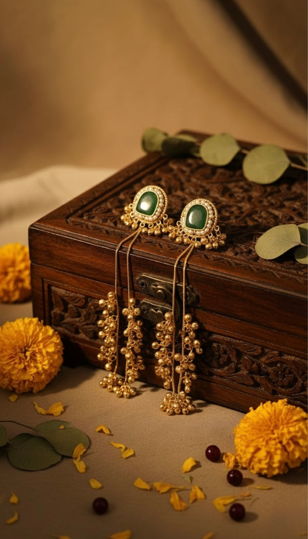 Suhana Kashmiri Earrings (Green)
