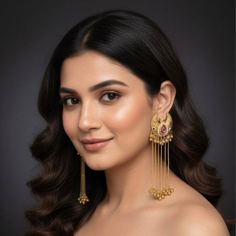 Samira Kashmiri Earrings (Pink)
