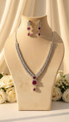 Regal Vine AD Necklace (Red)