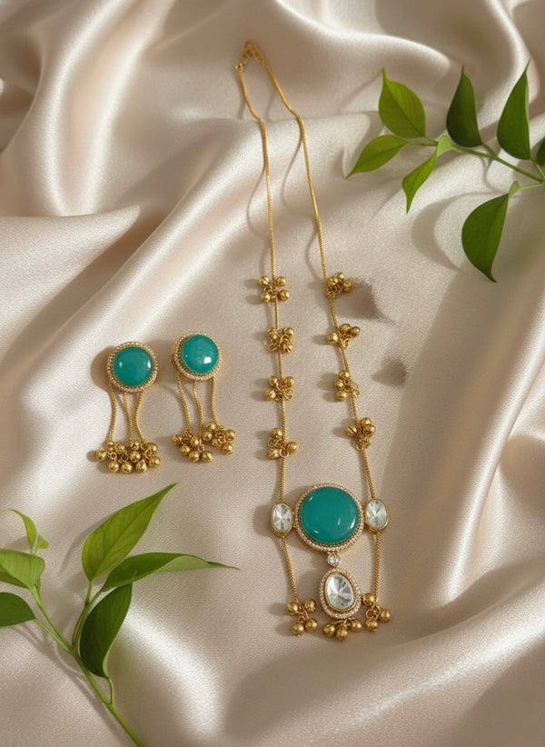 Noor Kashmiri Necklace (Mint Green)