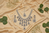 Royal Bloosom AD Necklace (Blue)