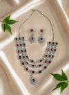 Charm Layered AD Necklace (Red)