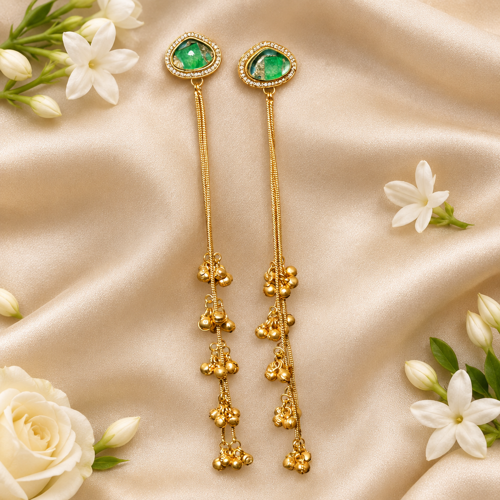 Nandani Kashmiri Earrings (Green)