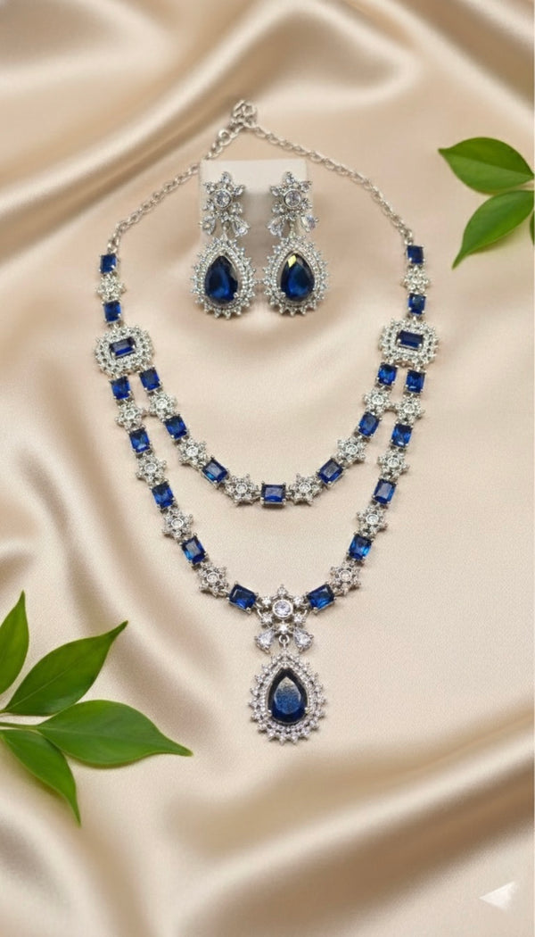 Regal Tier AD Necklace (Blue)