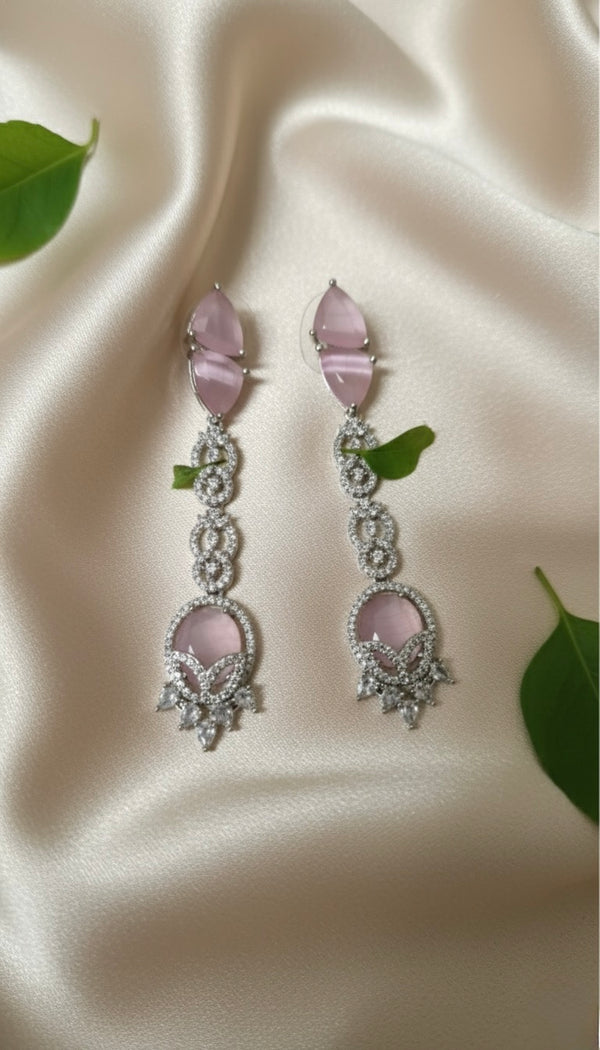 Celeste AD Earrings (Pink)