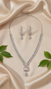 Regal Vine AD Necklace (Pink)