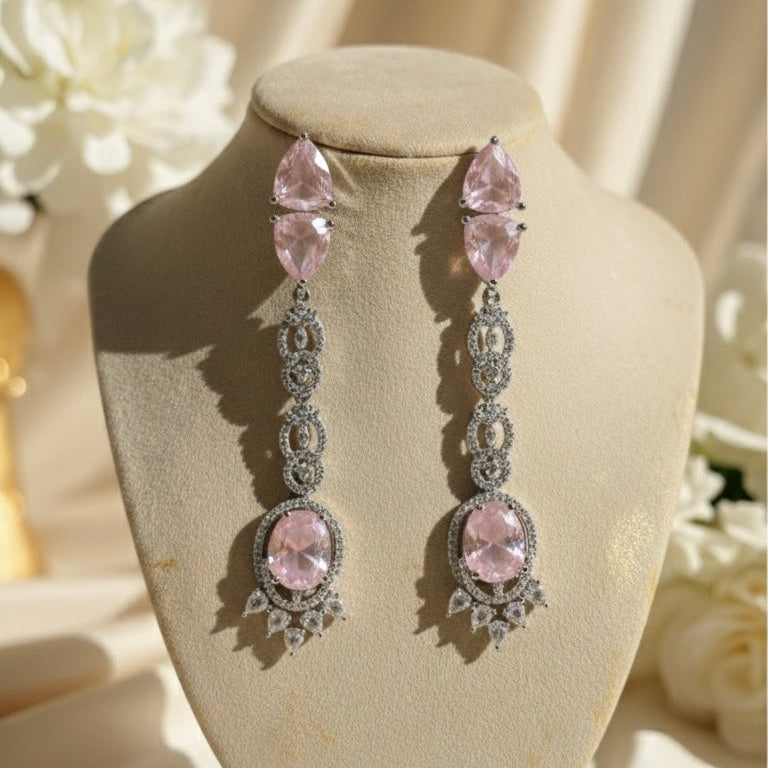 Celeste AD Earrings (Pink)