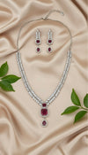 Regal Vine AD Necklace (Red)
