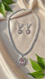 Regal Solitaire AD Necklace (Pink)