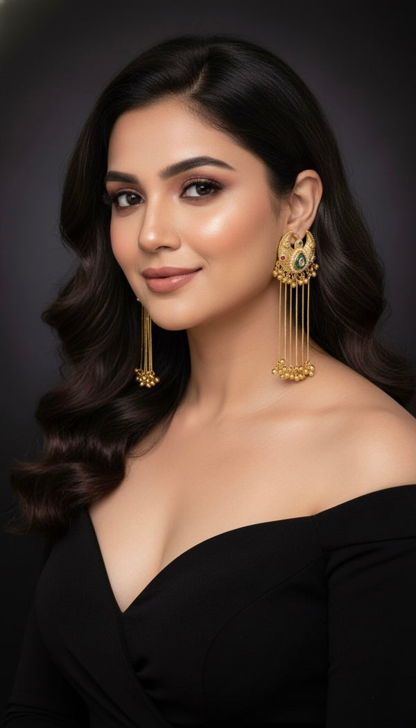 Samira Kashmiri Earrings (Green)