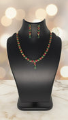 Radiant Line AD Necklace (Green and Pink)