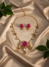 Aira Kashmiri Necklace (Rani Pink)