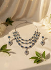 Charm Layered AD Necklace (Blue)