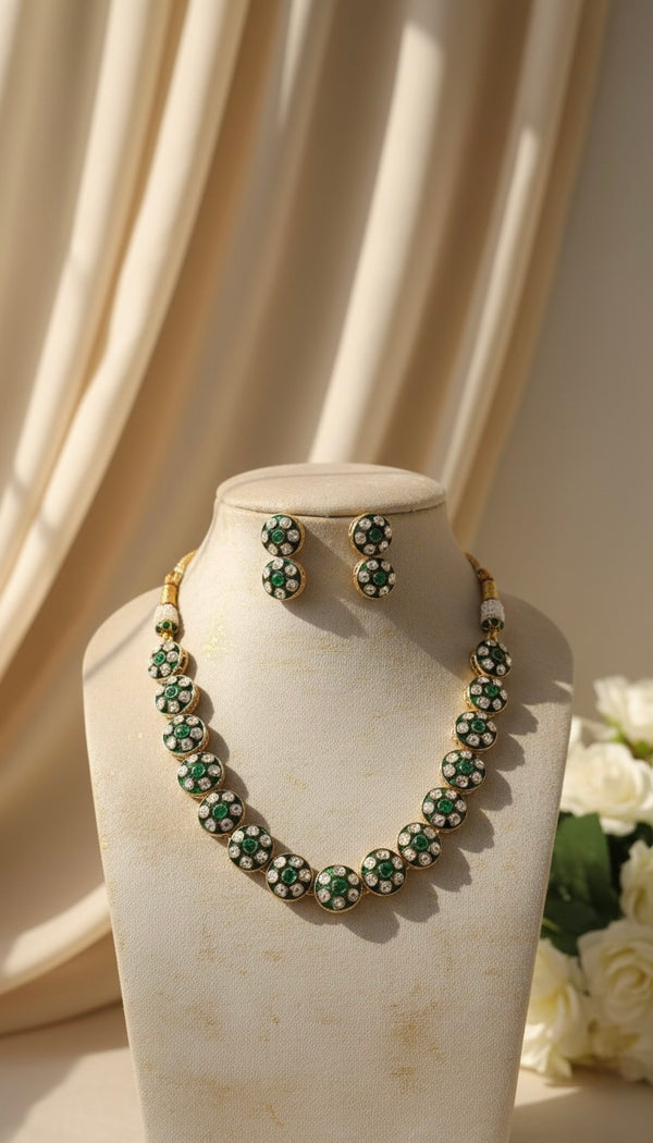 Meher Kundan Necklace (Green)