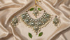 Rajwada Bridal Kundan Necklace (Green and White)