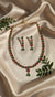 Radiant Line AD Necklace (Green and Pink)