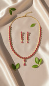 Radiant Line AD Necklace (Pink)
